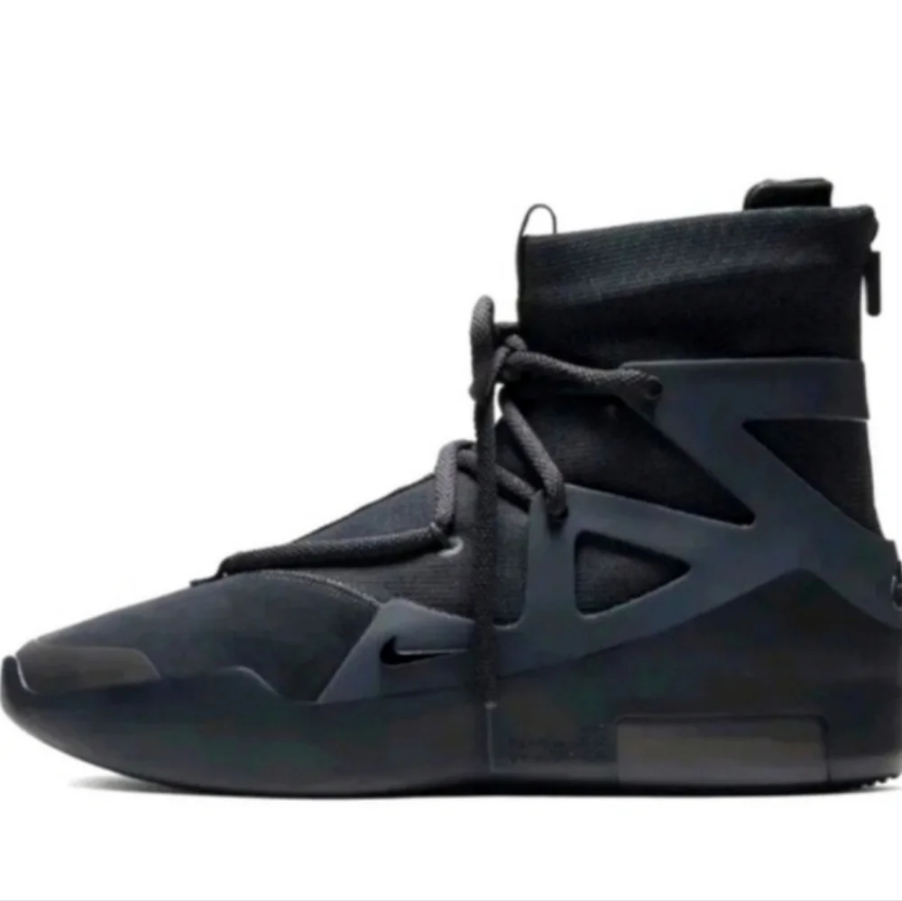 Nike Air Fear of God 1 Triple Black Off Noir Suede Sneakers, Men's 6, W 7.5 - Picture 1 of 16